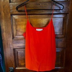 Everlane Red Orange 100% silk tank
